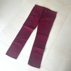 Gucci Maroon/Dark Red Skinny Jeans Size IT50 US32 with Back Logo
